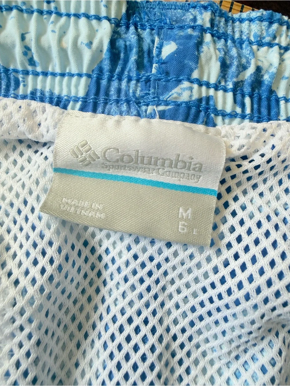 NEW Columbia PFG Omni Shade Blue Swordfish Swim Trunks Size Large 6